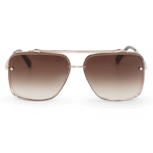 Bella Coffee Tangle Free Aviator Sunglasses Nose Pads