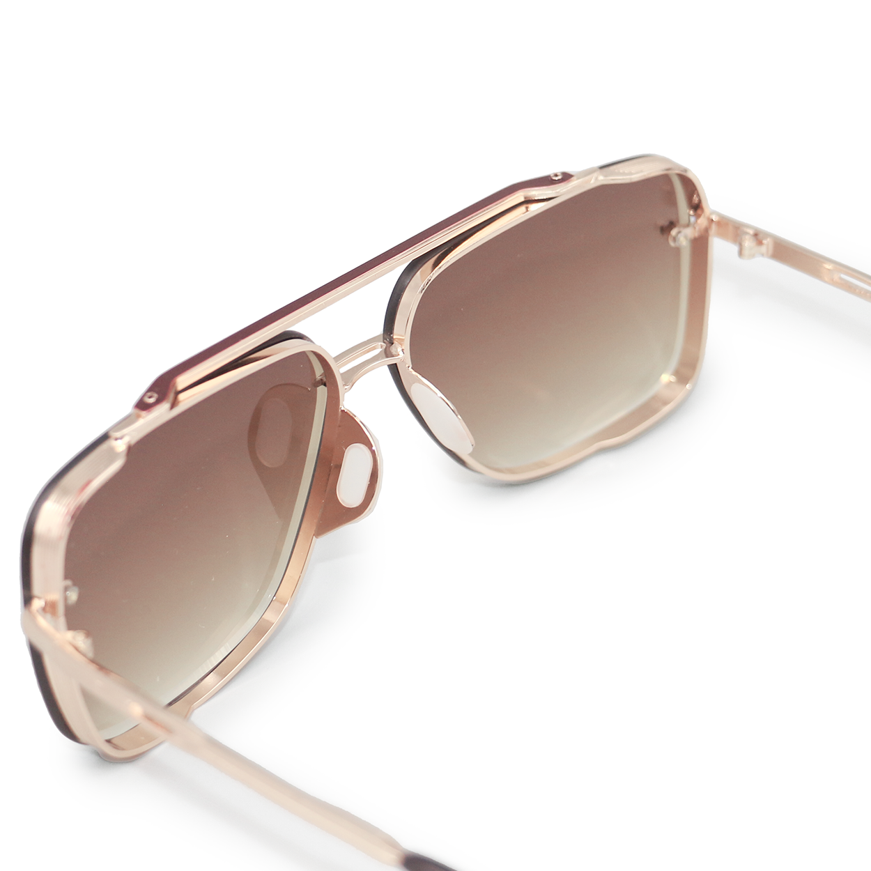 Bella Coffee Tangle Free Aviator Sunglasses Nose Pads