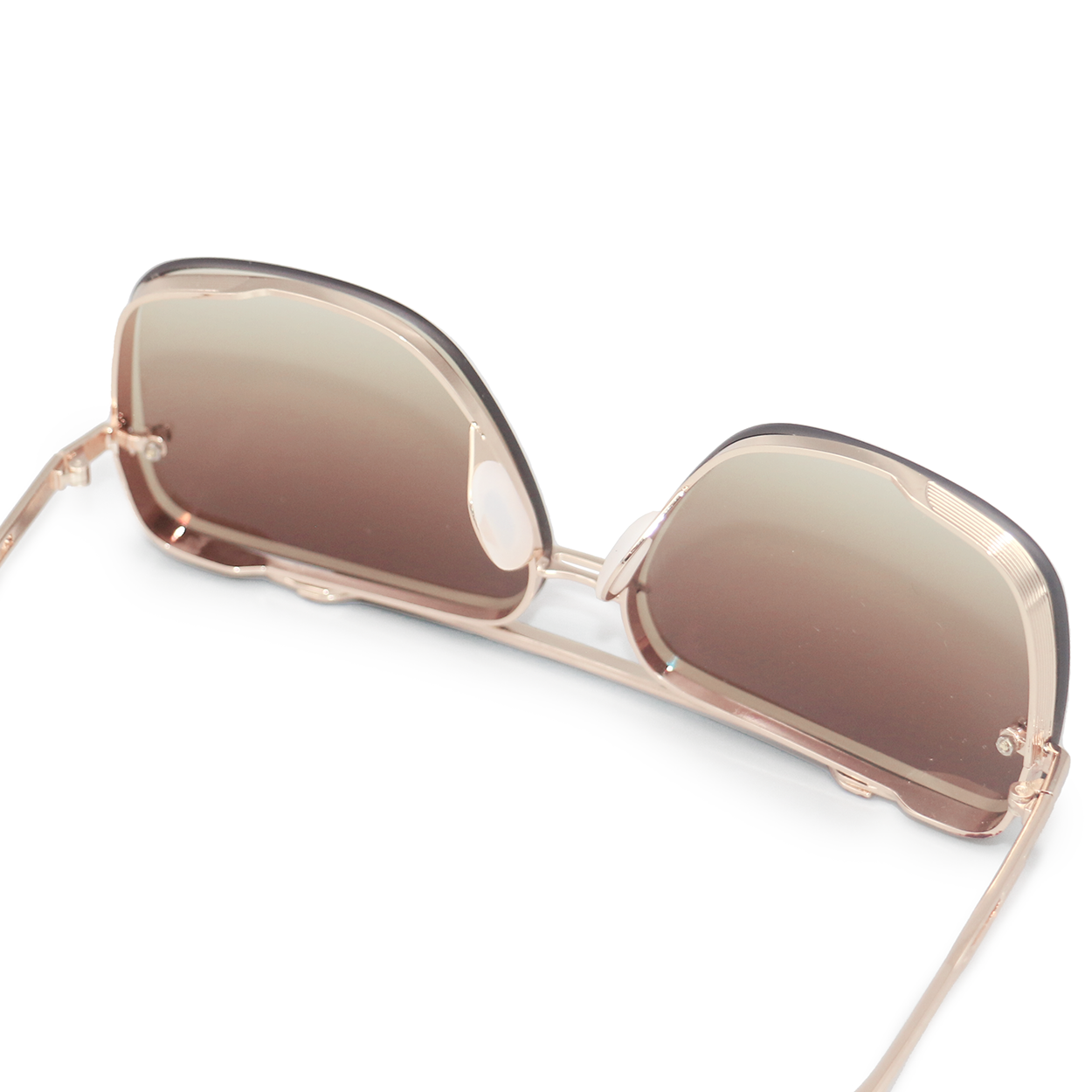 Bella Coffee Tangle Free Aviator Sunglasses Nose Pads