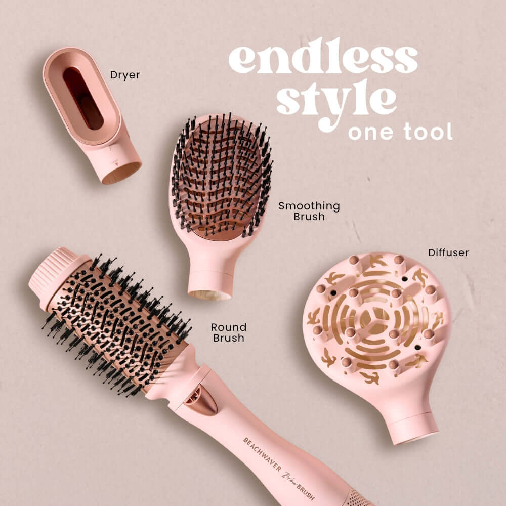 Cepillo de pelo iónico antifrizz Beachwaver, color oro rosa