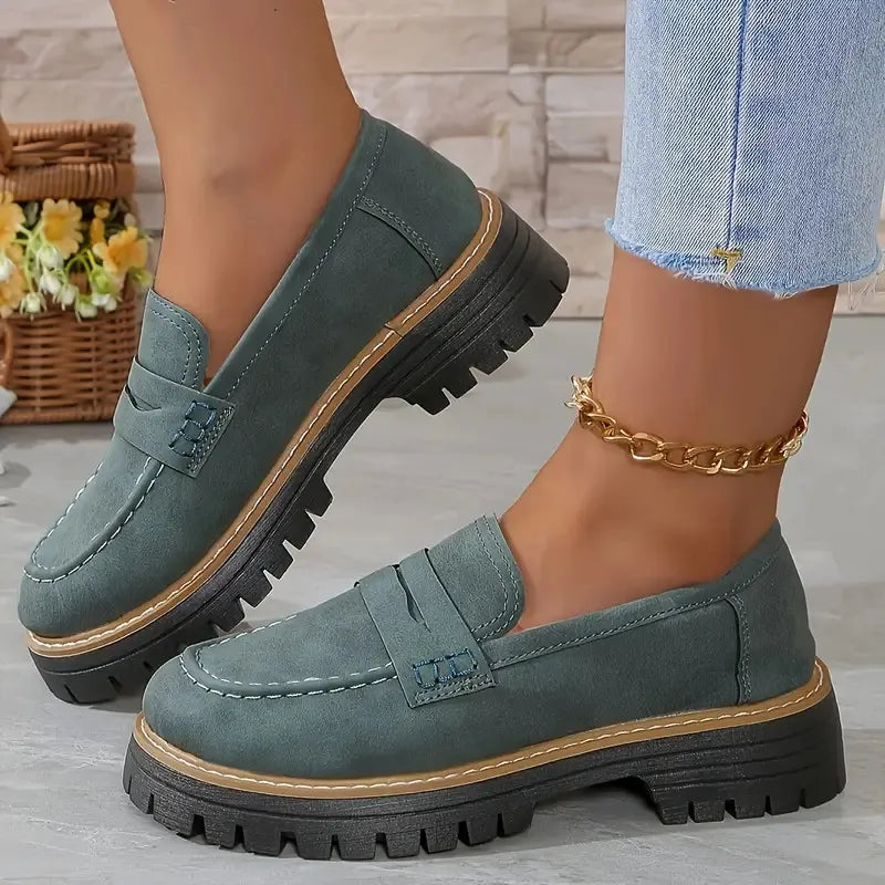Casual Matte British Style Womens Shoes Comfortable