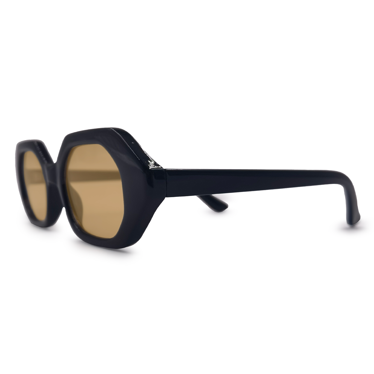 Topfoxx Came to Win Black Geometric Unisex Sunglasses