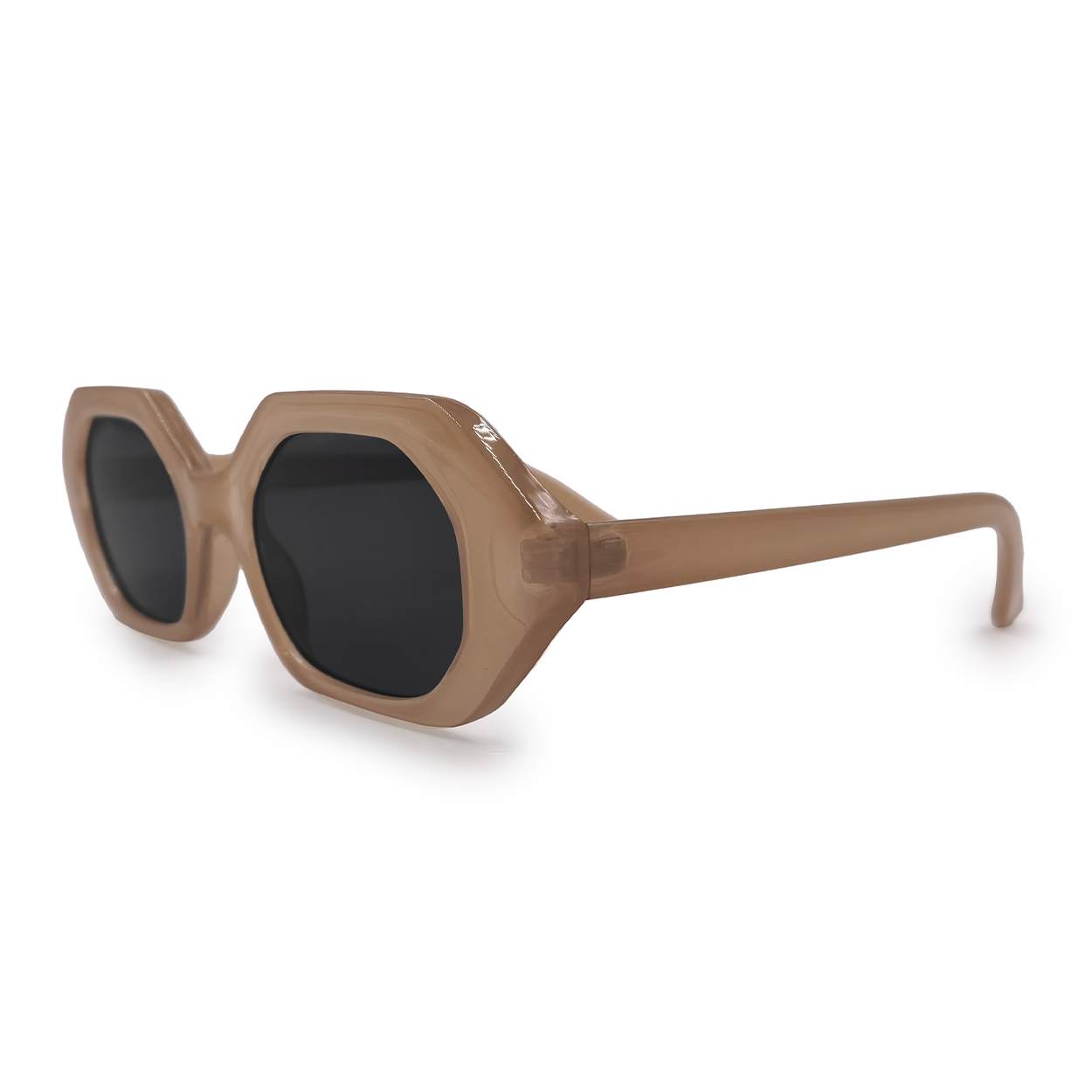 Came To Win Nude Unisex Geometric Sunglasses Topfoxx