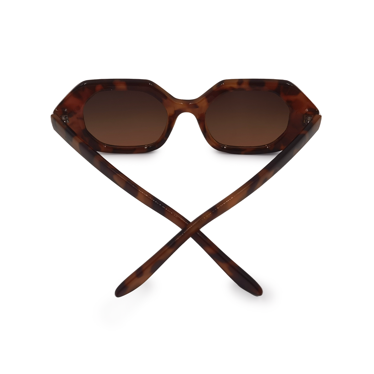 Came to Win Tortoise Geometric Unisex Sunglasses Bold Style