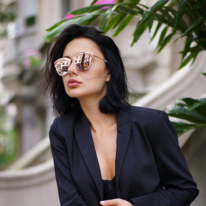Candy Polarized Rose Gold Reflective Sunglasses TopFoxx