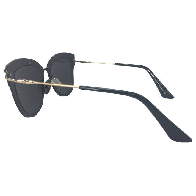 TopFoxx Candy Sunglasses Black Eyebrow Frame Smoke Lens