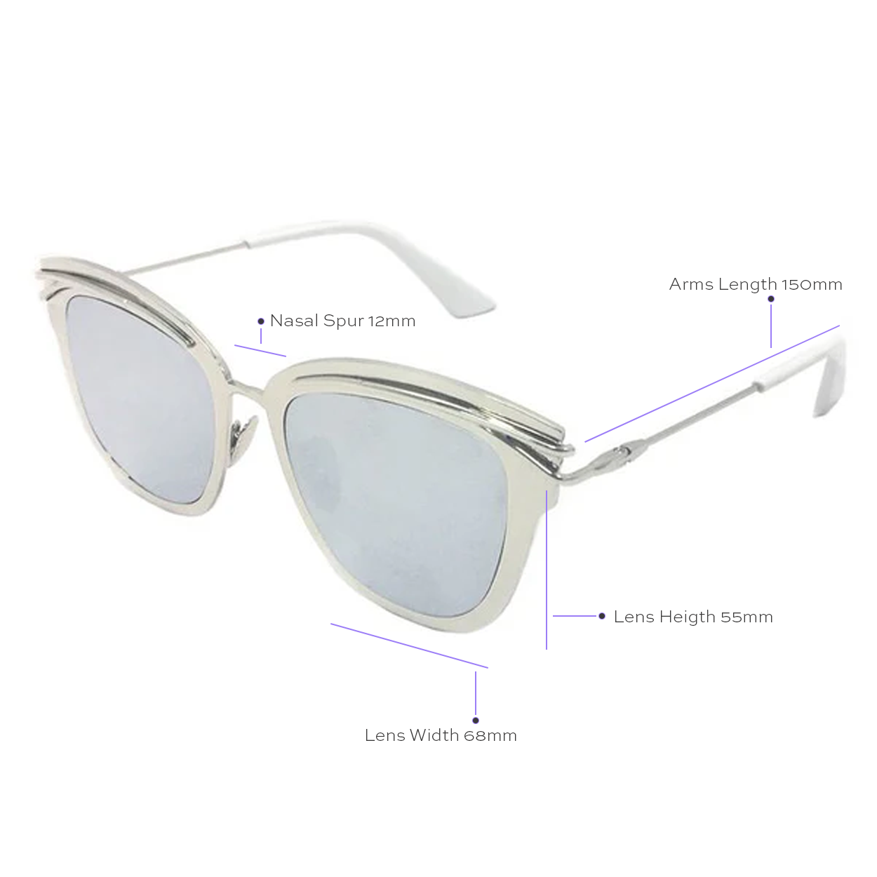 Candy Silver Sunglasses TopFoxx Signature Sunnies Edition