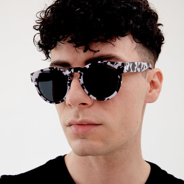 Chelsea White Tortoise Sunglasses With Gradient Lenses