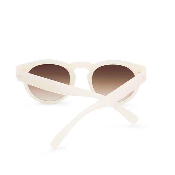Chelsea Nude Sunglasses Gradient Lens Round Brow Bar