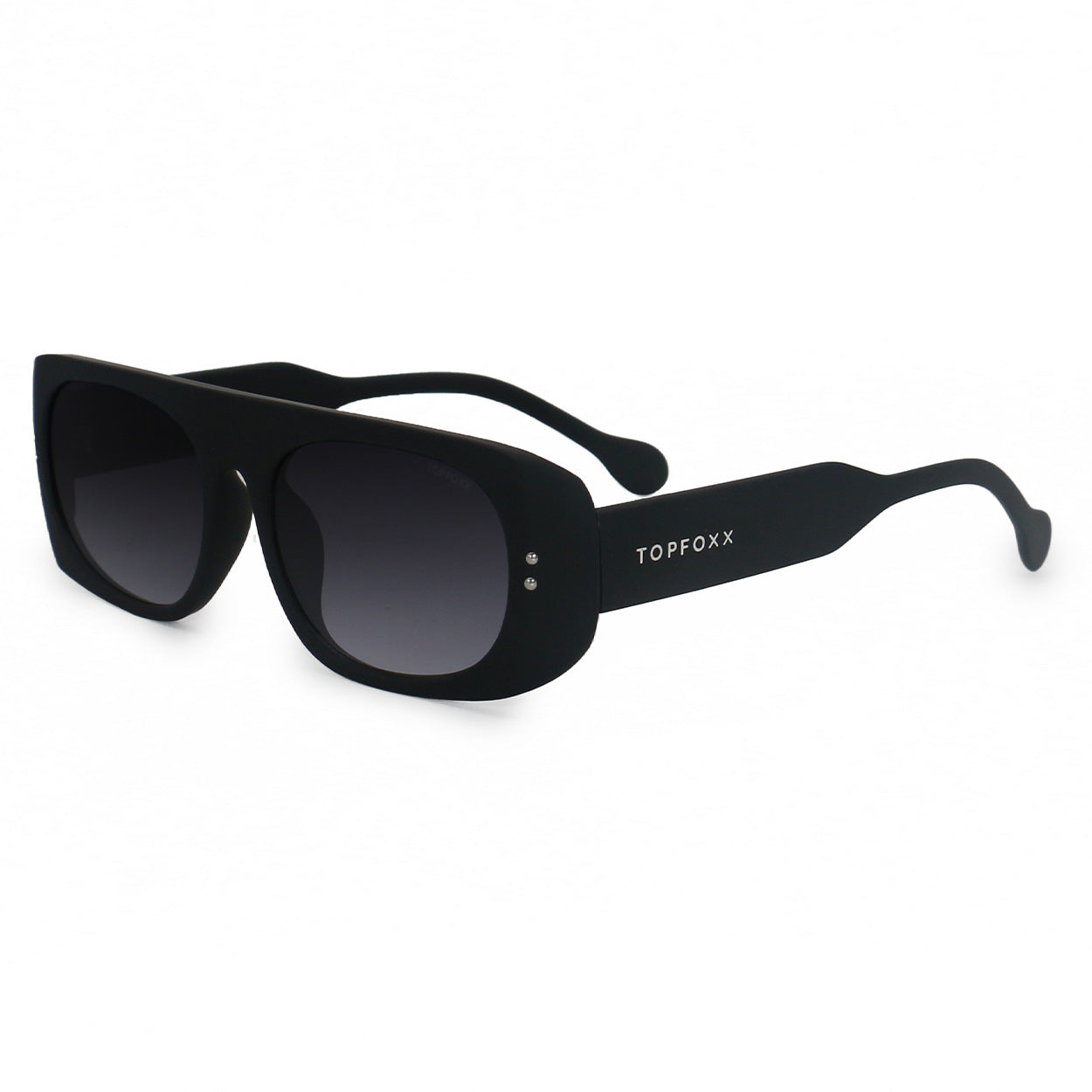 Claim It Black Sunglasses Rectangular Frame By TopFoxx