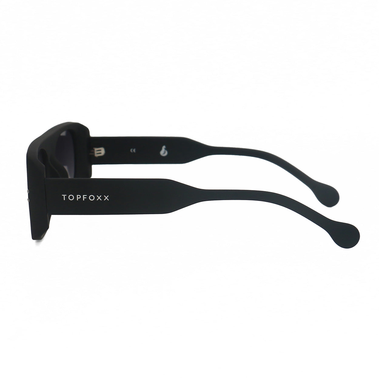 Claim It Black Sunglasses Rectangular Frame By TopFoxx