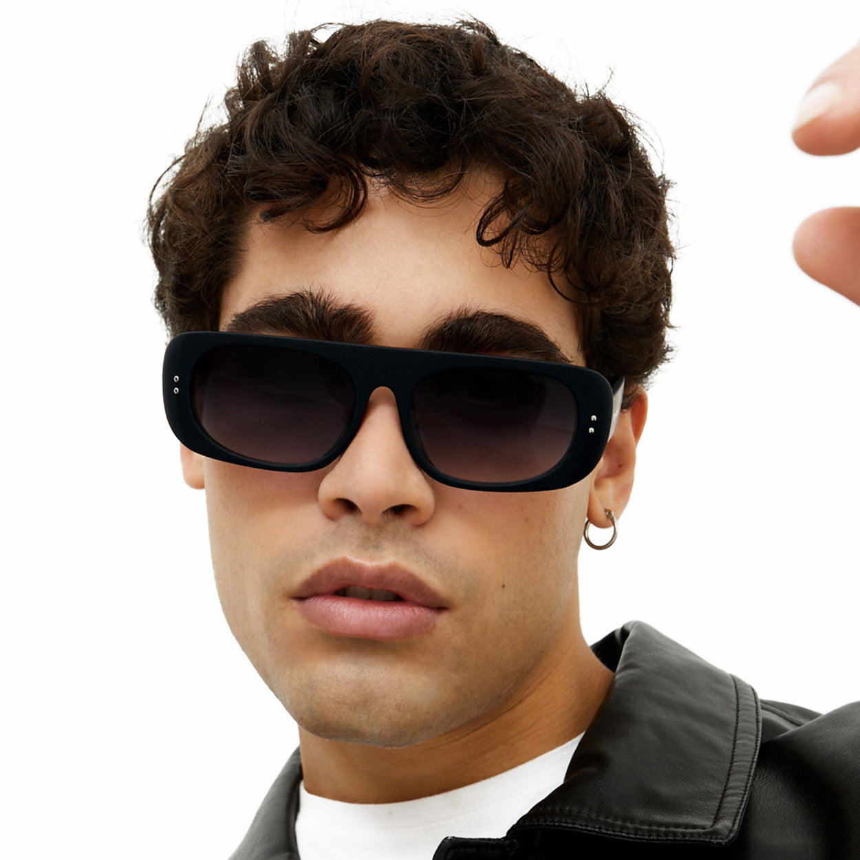 Claim It Black Sunglasses Rectangular Frame By TopFoxx