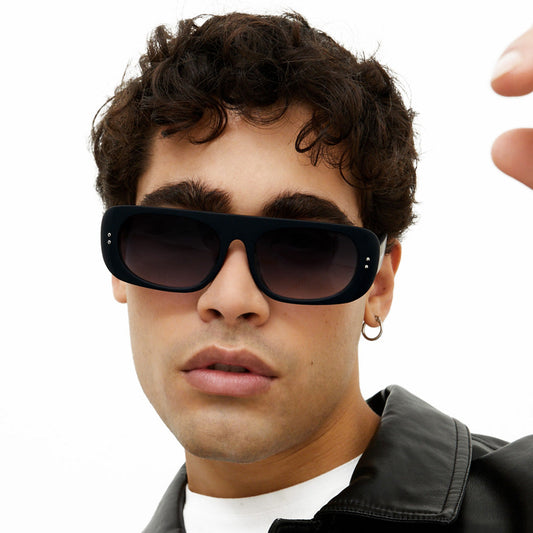 Claim It Black Sunglasses Rectangular Frame By TopFoxx
