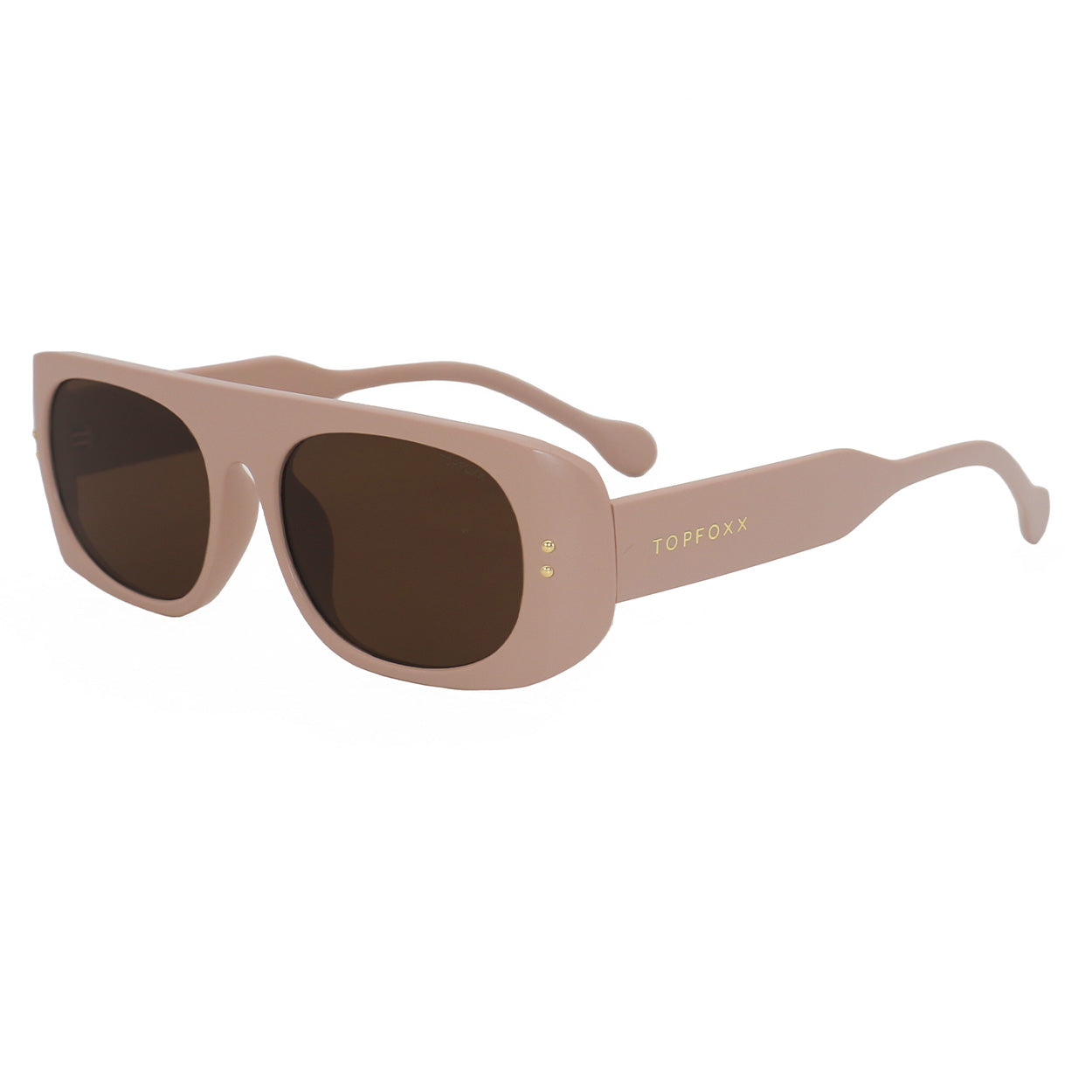 Claim It Pink Rectangular Sunglasses With UV Protection