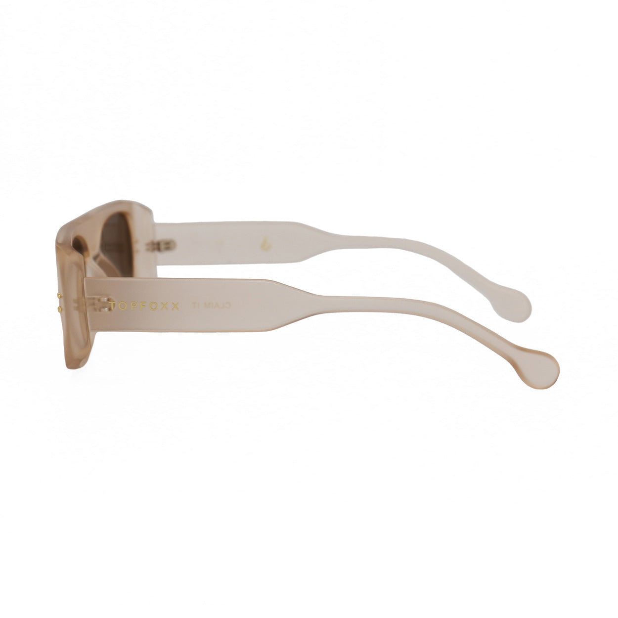 Claim It Clear Brown Sunglasses Sleek Rectangular Frame