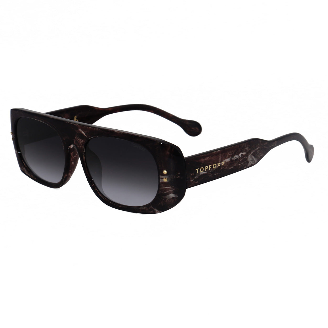 Claim It Black Tortoise Sunglasses With Gold Detailing