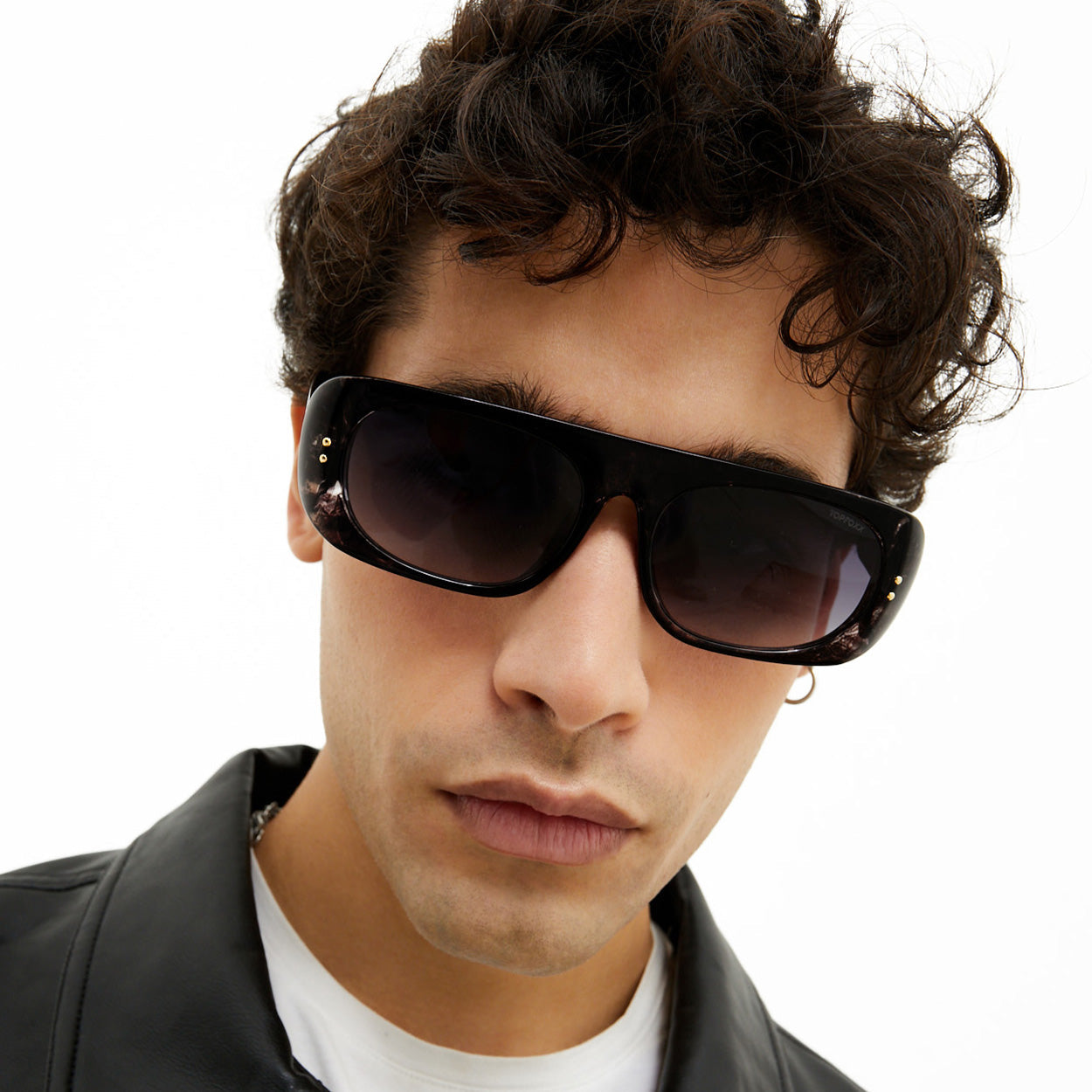 Claim It Black Tortoise Sunglasses With Gold Detailing