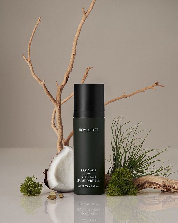 Homecourt Body Mist Coconut Water Vetiver Cardamom Notes