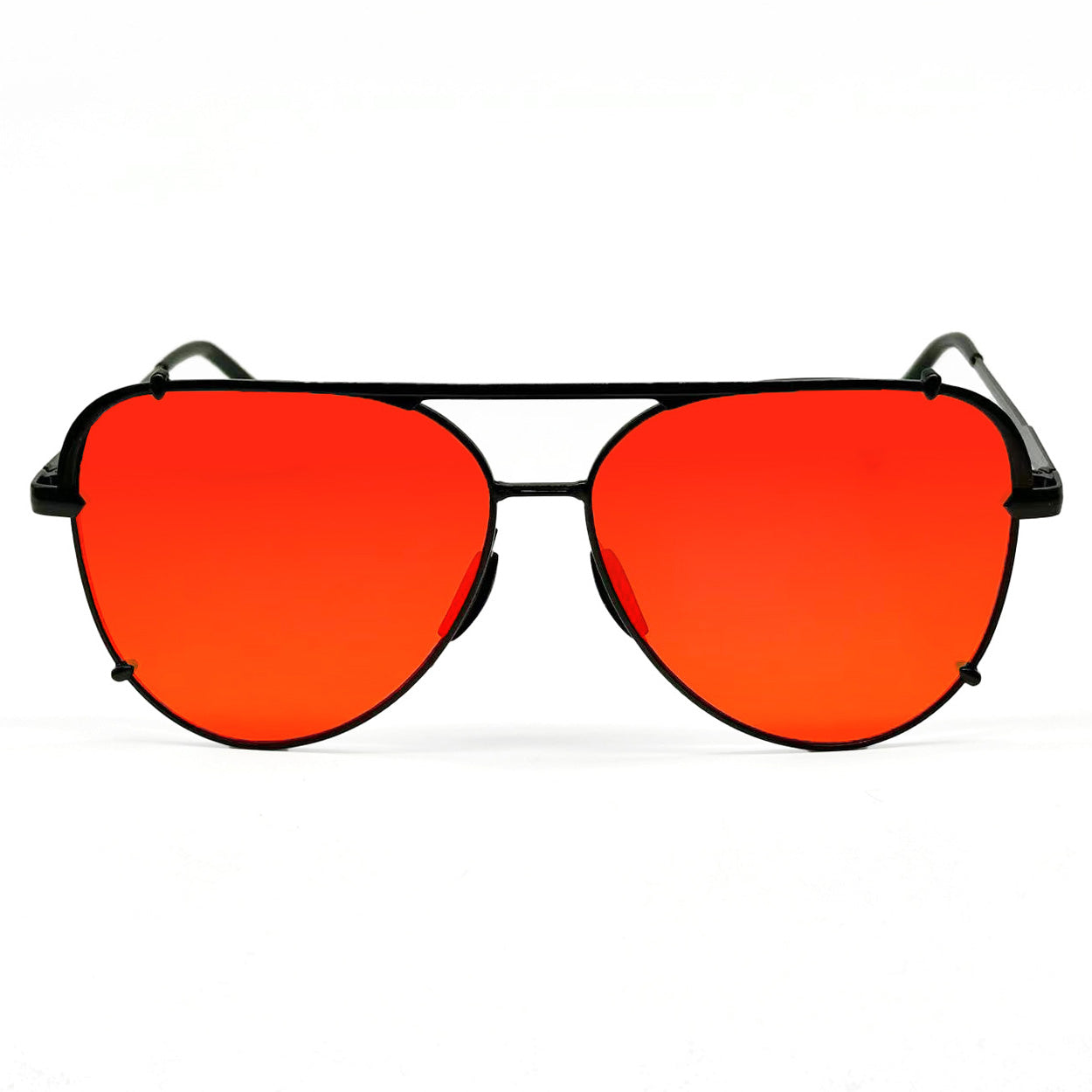 Cristina Tangle Free Mirrored Red Aviator Sunglasses