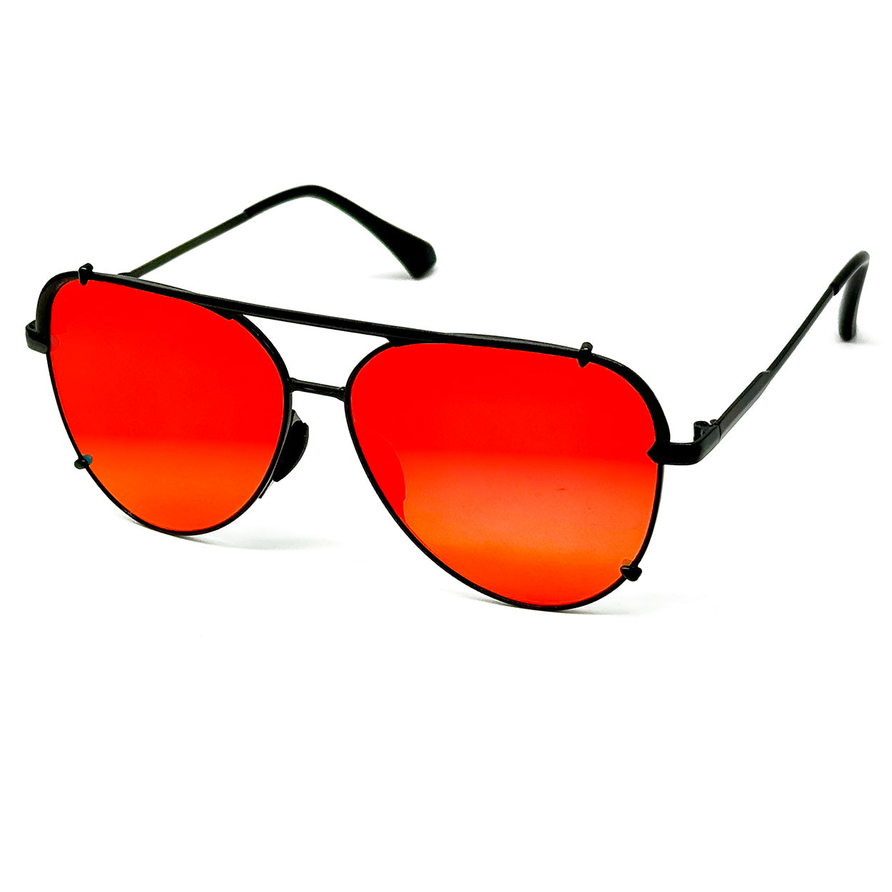 Cristina Tangle Free Mirrored Red Aviator Sunglasses