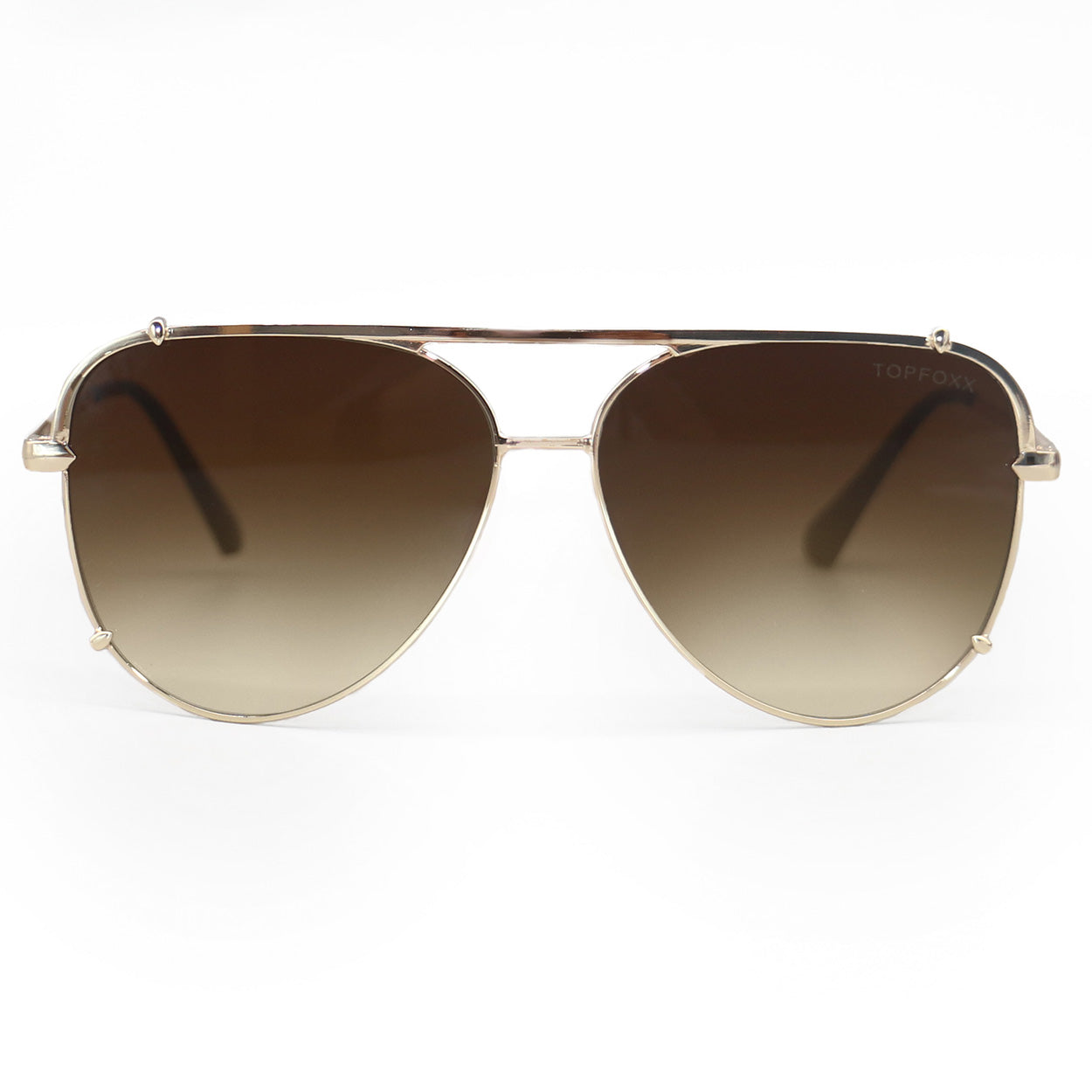 Cristina Tangle Free Faded Brown Aviator Sunglasses