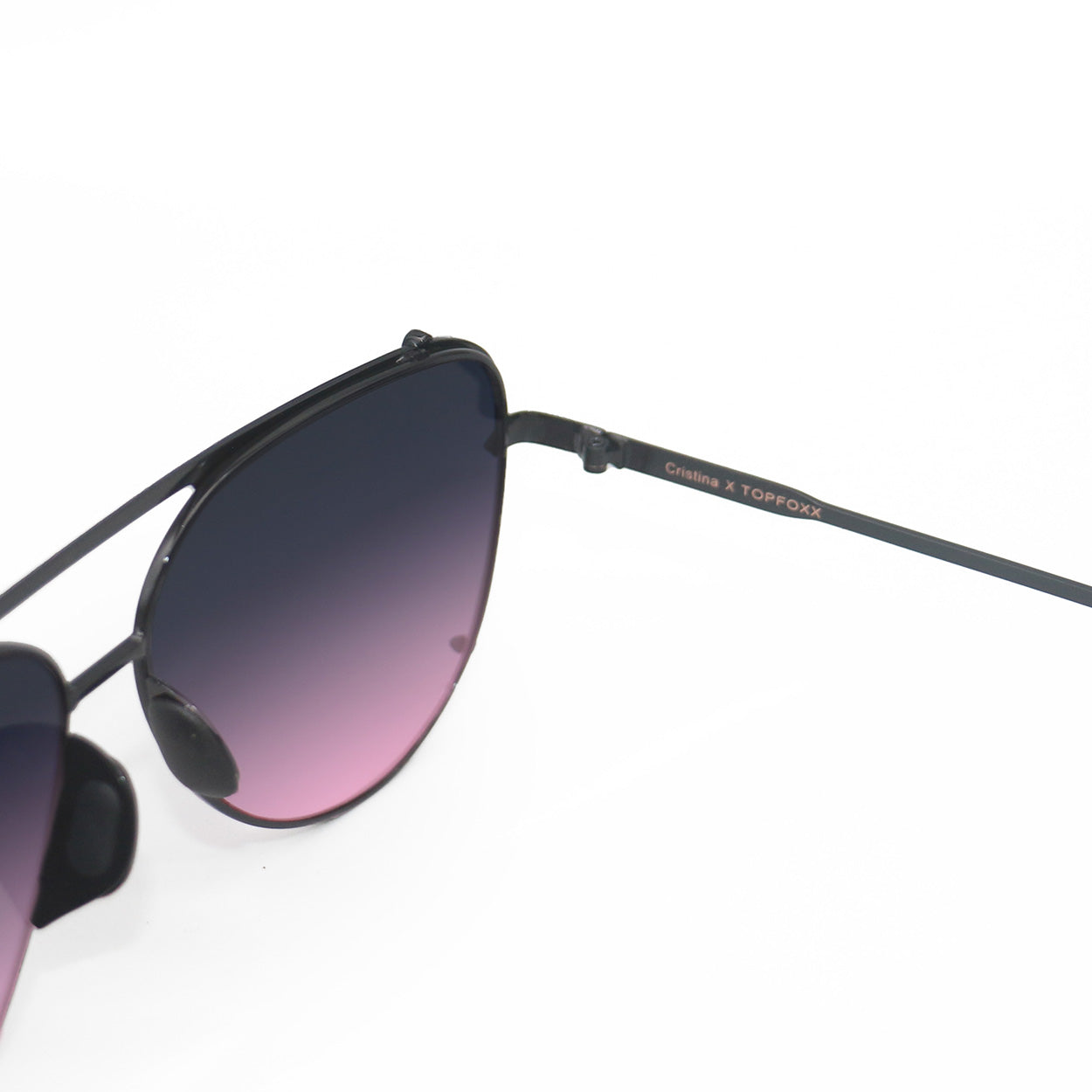 Cristina Tangle Free Aviator Sunglasses Faded Purple Pink