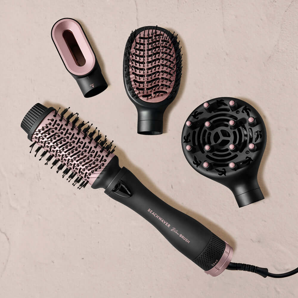 Cepillo de pelo iónico antifrizz Beachwaver, color oro rosa