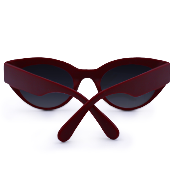 Sustainable Elizabeth Ruby Retro Oval Cat Eye Sunglasses