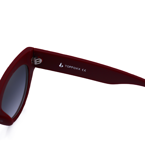 Sustainable Elizabeth Ruby Retro Oval Cat Eye Sunglasses