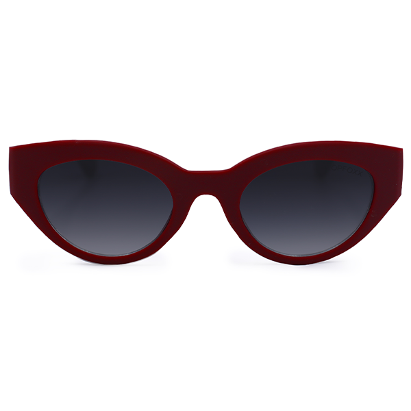 Sustainable Elizabeth Ruby Retro Oval Cat Eye Sunglasses