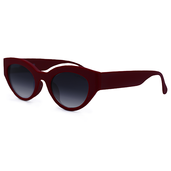 Sustainable Elizabeth Ruby Retro Oval Cat Eye Sunglasses