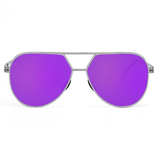 Untangled X Emily Rose Mirrored Purple Aviator Sunglasses