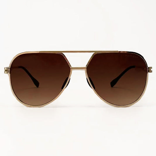 Untangled X Emily Rose Tangle Free Brown Aviator Sunglasses