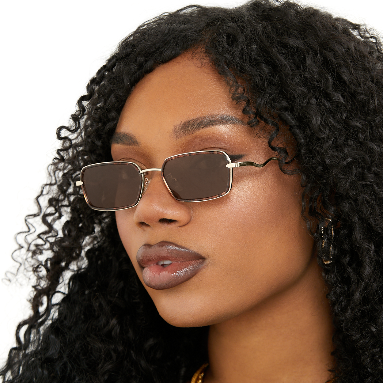 Eve Brown Vintage Sunglasses 90s Rectangular Frames