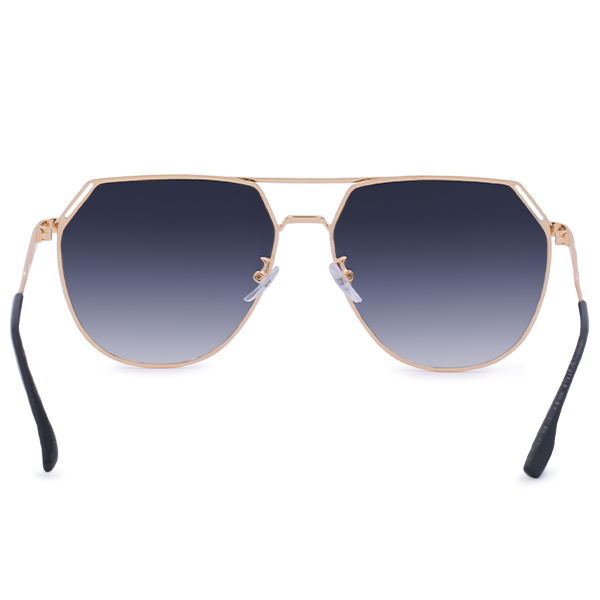 Farrah Midnight Square Aviator Sunglasses Oversized Retro