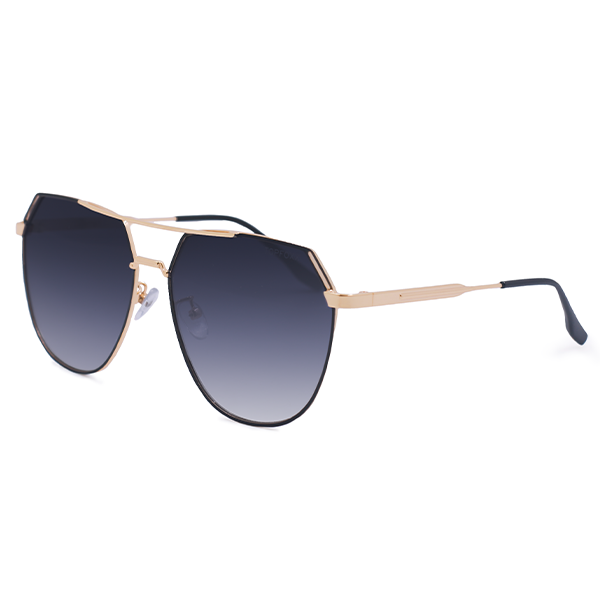 Farrah Midnight Square Aviator Sunglasses Oversized Retro