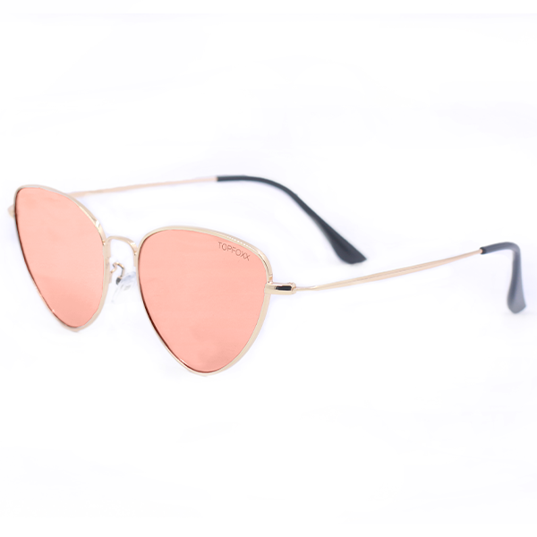 Felina Rose Gold Cat Eye Sunglasses Luxurious Frame TopFoxx