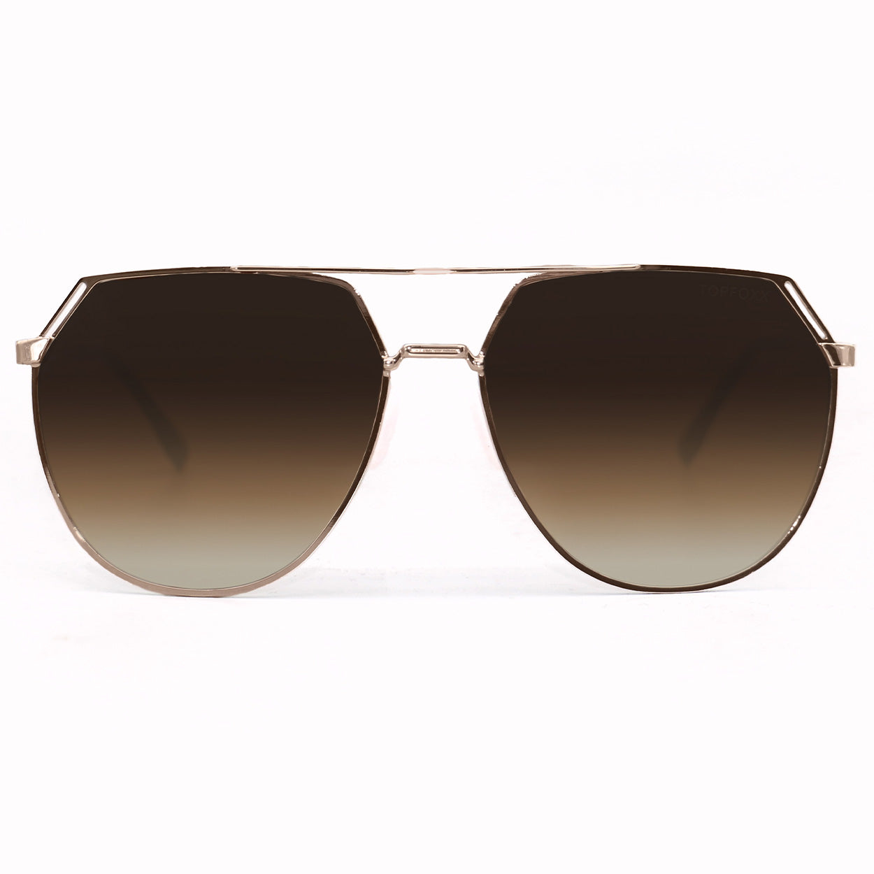 Farrah Brown Tangle Free Aviator Sunglasses Oversized Retro