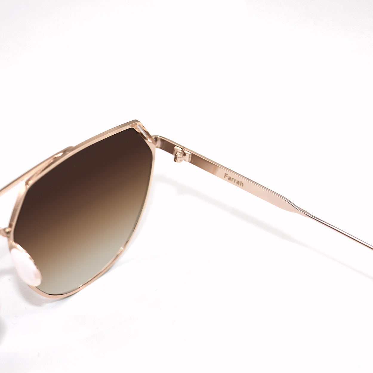 Farrah Brown Tangle Free Aviator Sunglasses Oversized Retro