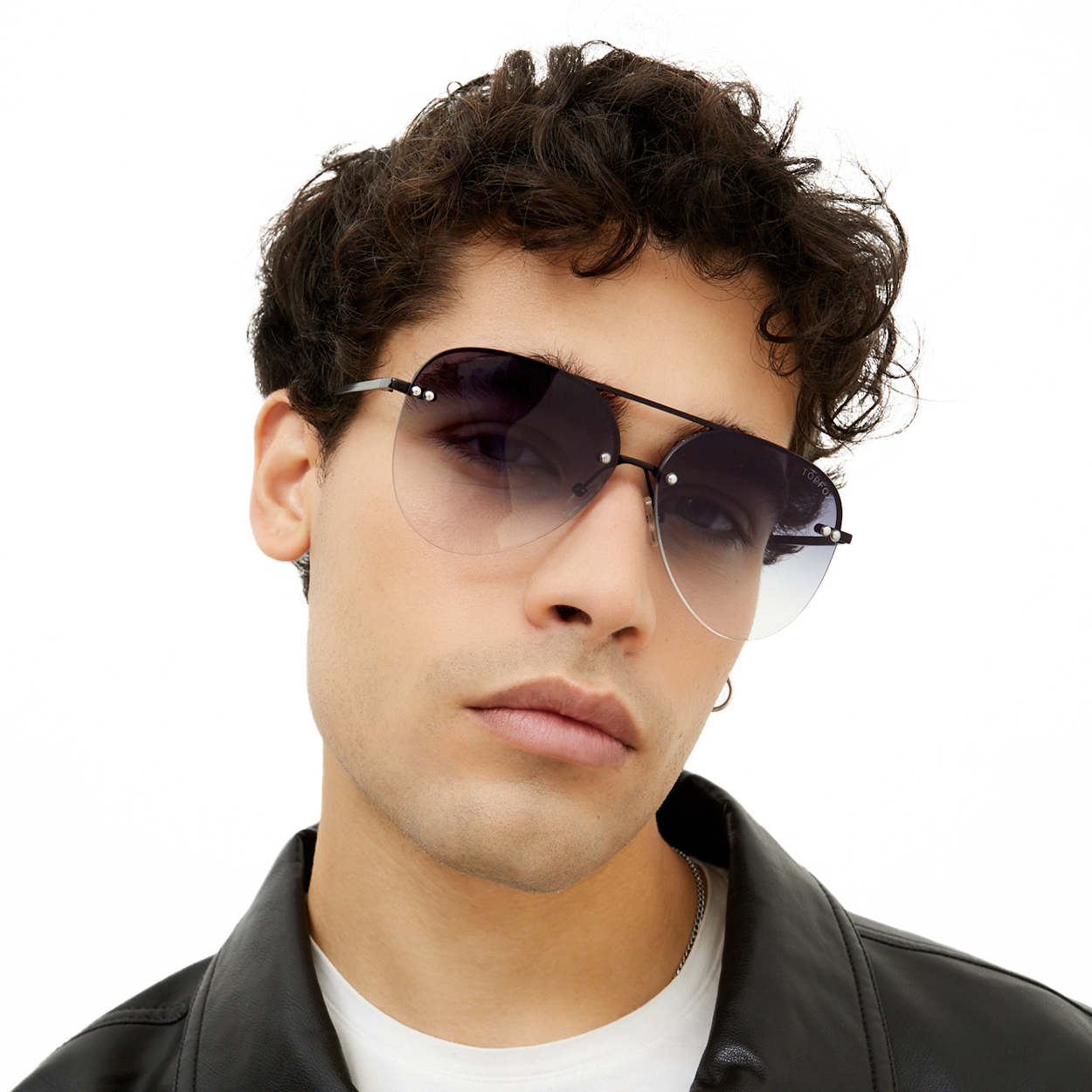 Megan 2 Faded Black Metal Aviator Sunglasses Limited