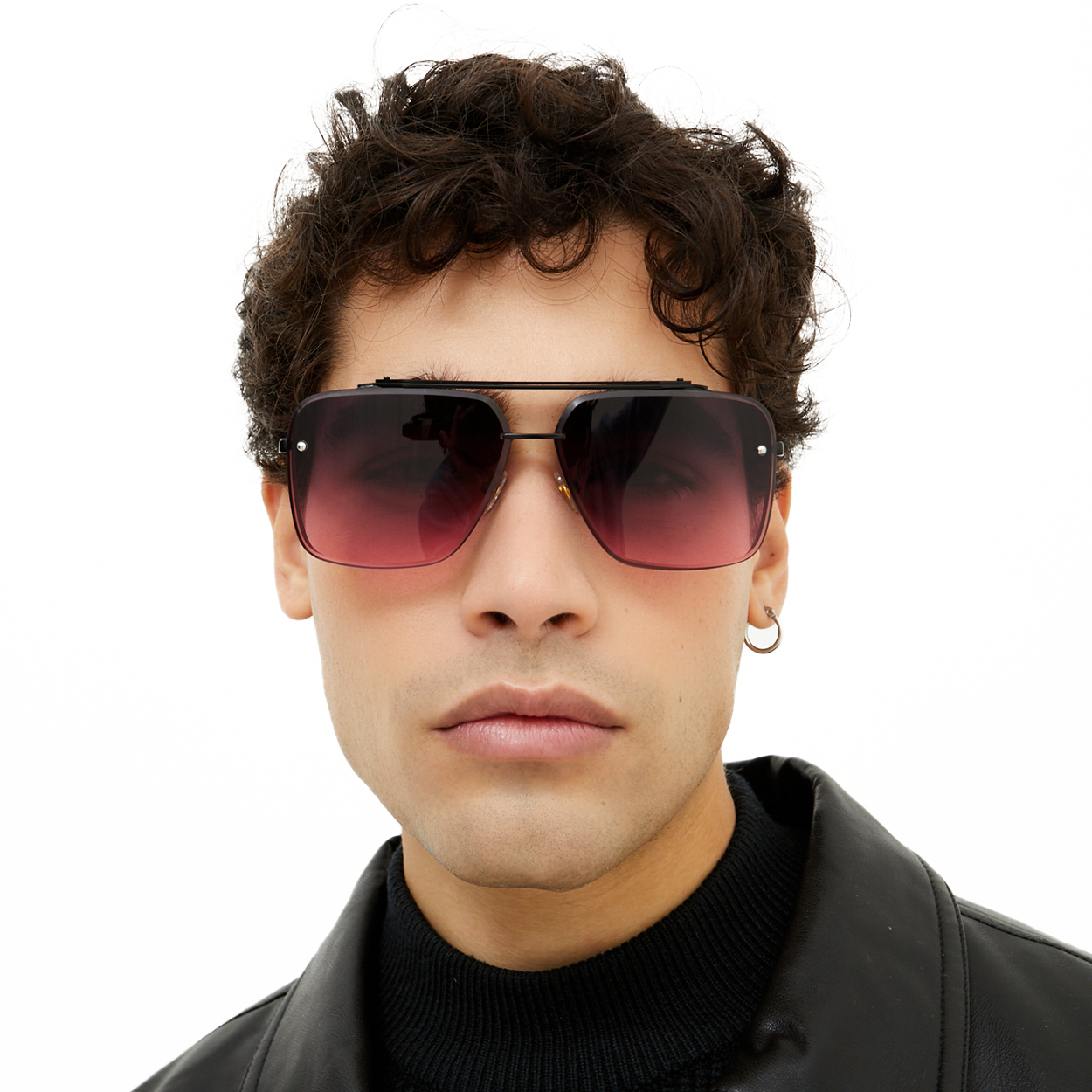 Bella Ruby Oversized Squared Aviators Sunglasses Collection