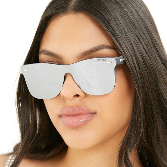Sustainable Future Wife Silver Square Wayfarer Sunglasses