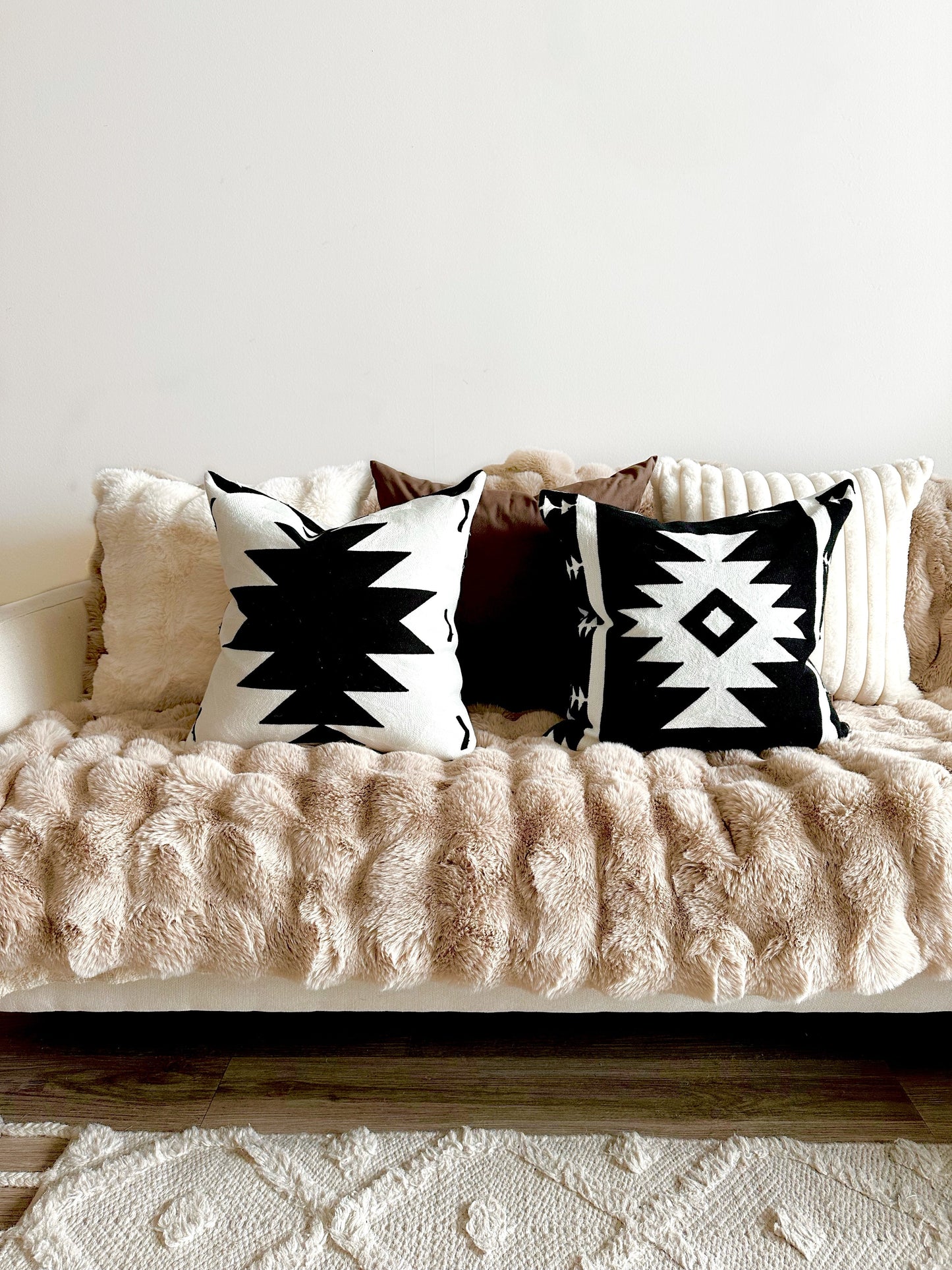 Hardin Chocolate Velvet Pillow Cover 20 Inch Square