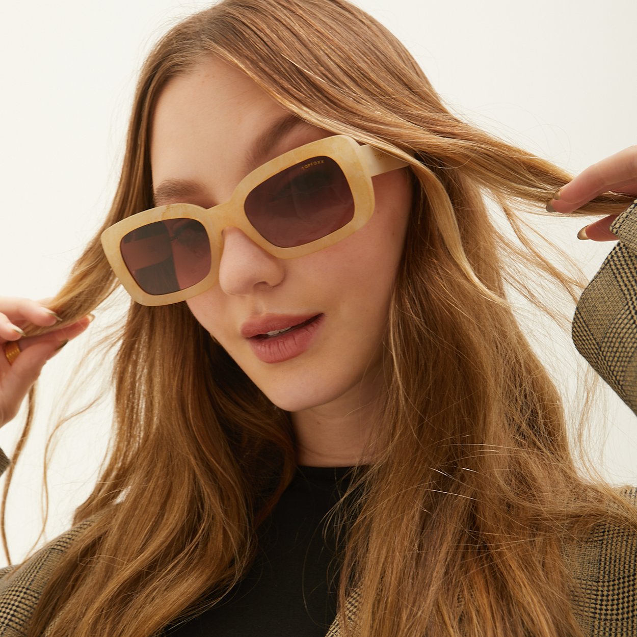 Gigi Chai Latte Eco Frames Recycled Plastic TopFoxx