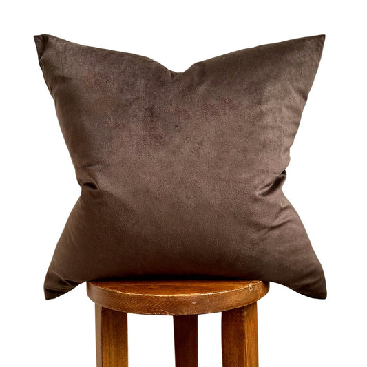 Hardin Chocolate Velvet Pillow Cover 20 Inch Square