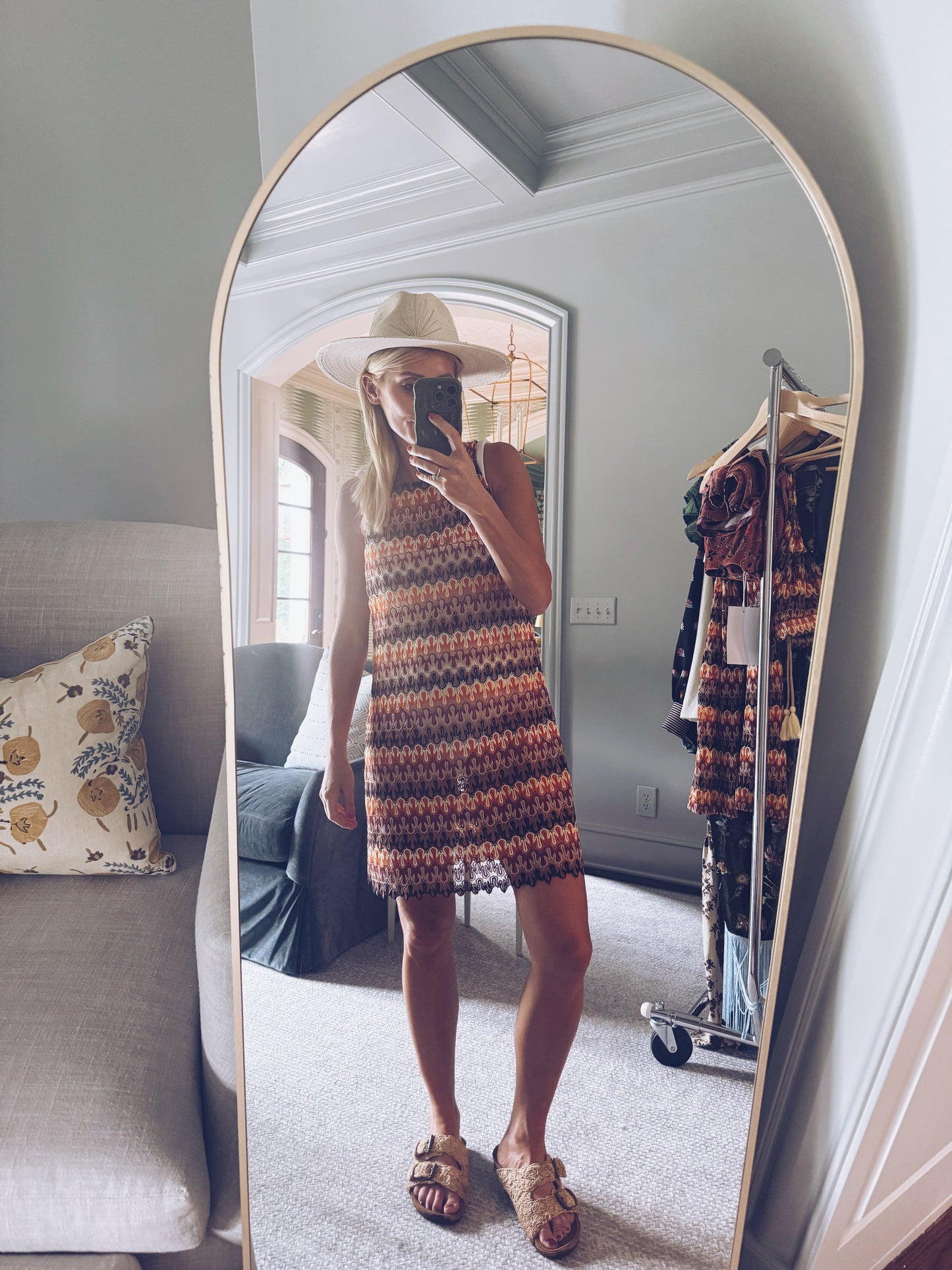 Vestido bohemio de playa Morgan con rayas retro