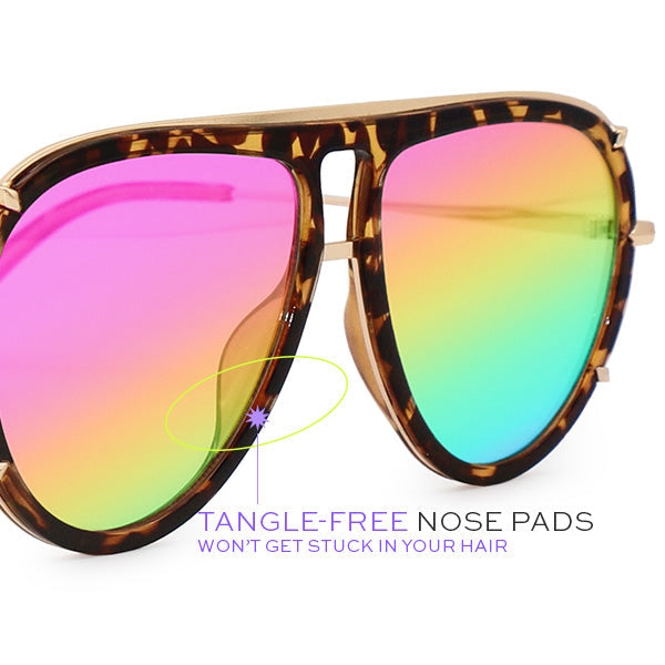 Ivy Luxe Pride Tangle Free Round Aviator Sunglasses Edition