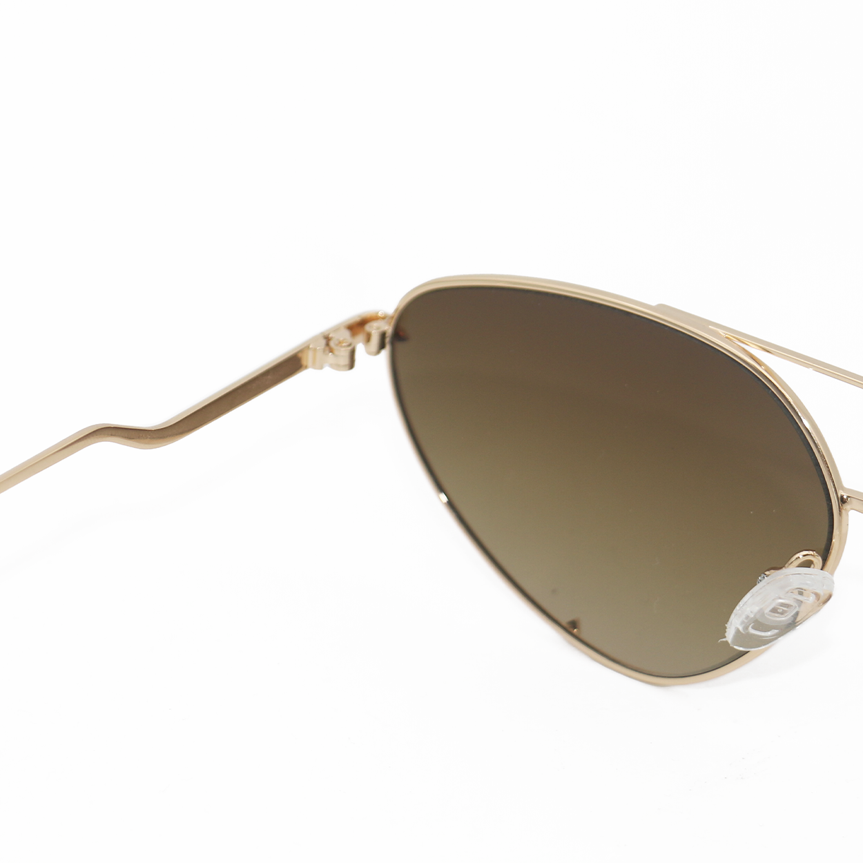 Lucky Star Faded Brown Gold Cat Eye Aviator Sunglasses