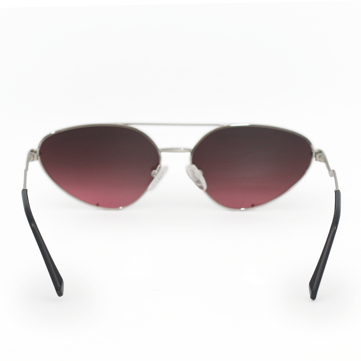 Lucky Star Cat Eye Aviator Sunglasses Ruby and Silver
