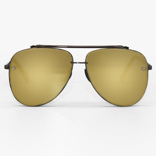 Luna Tangle Free Copper Aviator Sunglasses Stylish Comfort